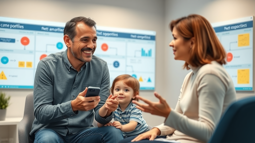 family consulting neurofeedback specialist about treatment options
