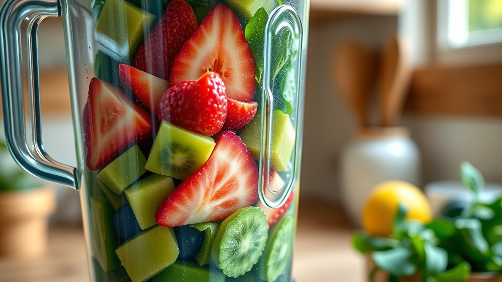 essential features stainless steel blades blender dynamic blending smoothie fruits greens