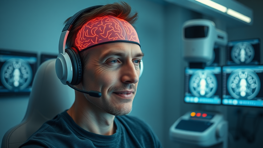 advanced brain scan session calm adult neurofeedback therapy brain activity visualization