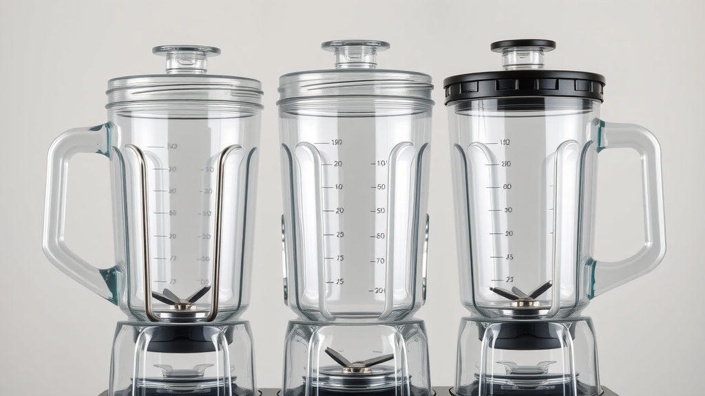 materials and build quality blender jars glass plastic tritan stainless steel blades side by side