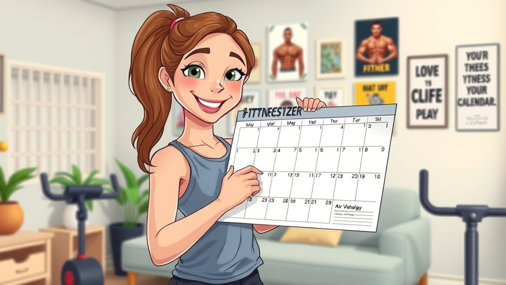 Happy young woman marking her fitness achievements at home in Winnipeg, tracking progress for winnipeg female fitness motivation