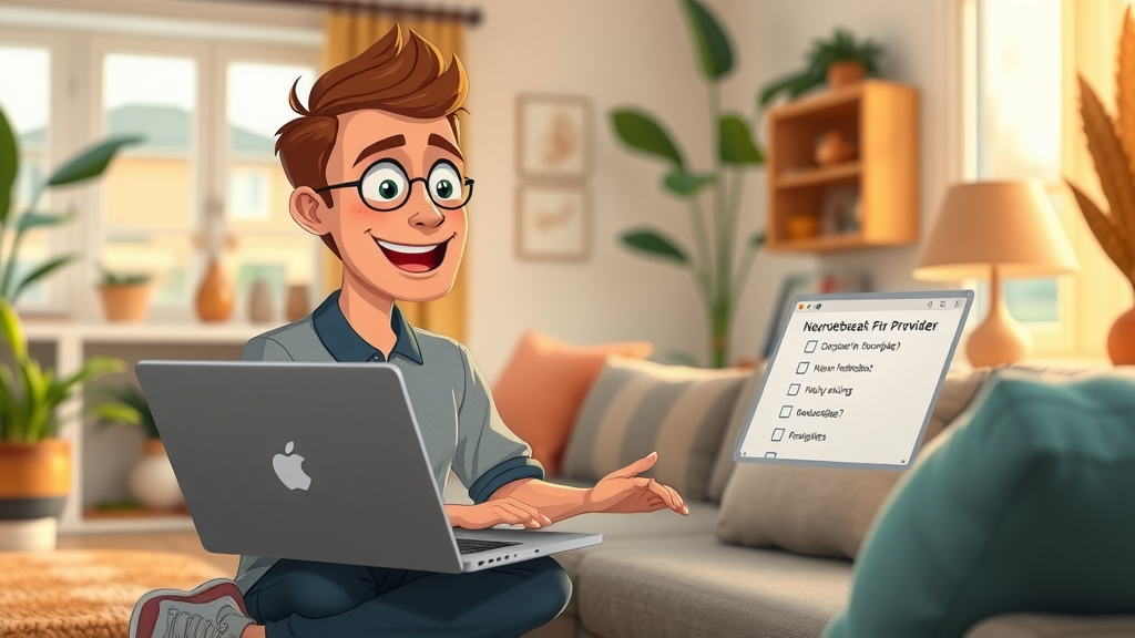 client researching neurofeedback providers on computer at home