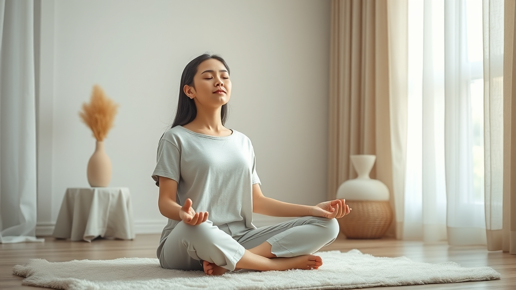 Mindfulness practice for better mental health in a calming environment