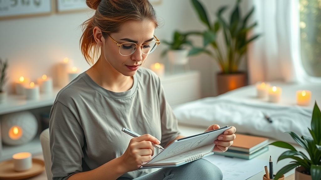 Massage therapist outlining unique ideas – defining unique value proposition