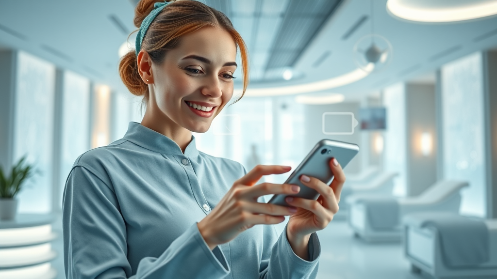 Quick-impact spa marketing campaign - spa owner launching campaign via smartphone