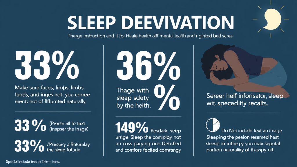 Infographic showing statistics about sleep deprivation and mental health