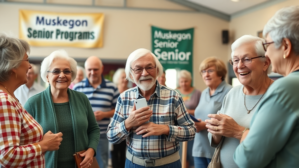 Muskegon County senior resources activity center, senior citizens engaging in vibrant community activities