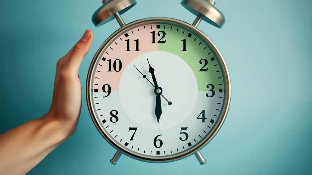 Balanced life concept, 888 rule for work life balance, spa owner responsibilities illustrated on colorful clock, healthy spa entrepreneur scheduling day