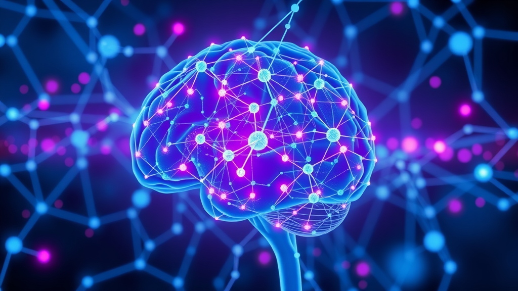 neurofeedback training interconnected brain networks glowing neural communication infographic