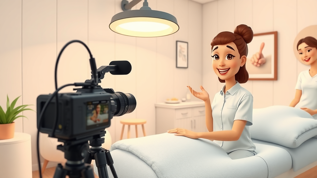 Spa staff creating engaging social media video content for spa marketing