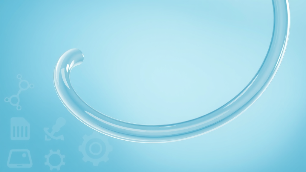 Medicine flows through curvilinear peristaltic design tubing, precise medical concept