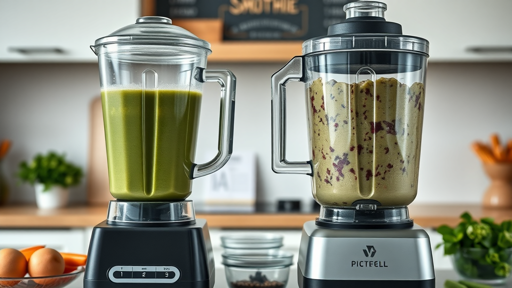 speed blender vs food processor for smoothies blending texture side by side modern kitchen