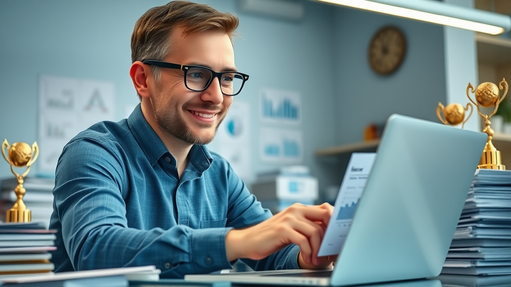 Nonprofit marketing manager reviewing campaign results for fundraising marketing plan
