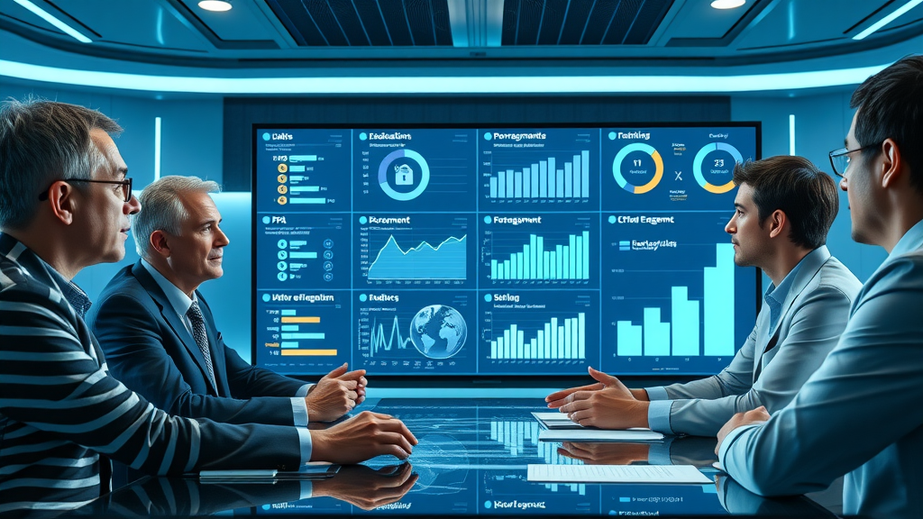 Nonprofit board reviewing KPIs for a fundraising marketing plan for nonprofits