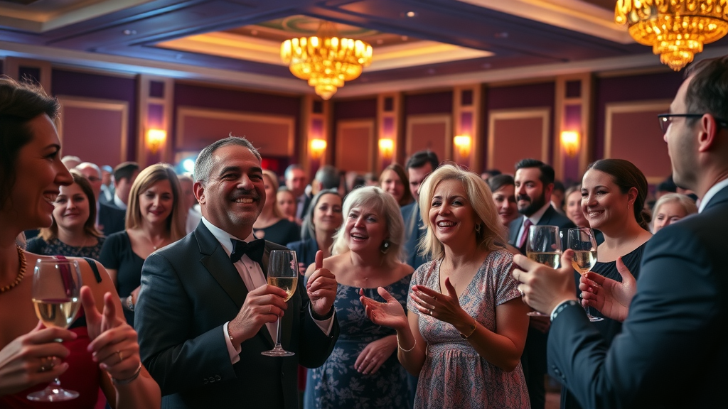 guests at fundraising gala charity auction event donating