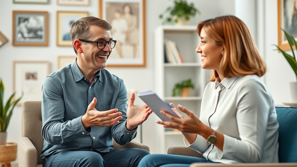 happy counselor neurofeedback therapy consultation client cost options