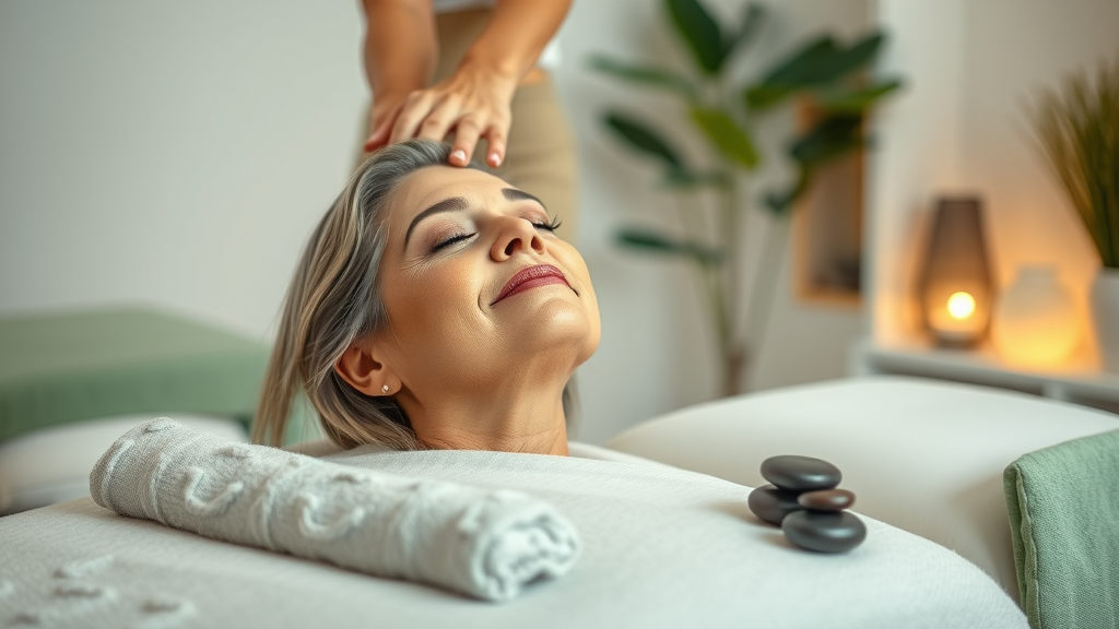 Relaxed woman experiencing calming massage for immediate stress relief