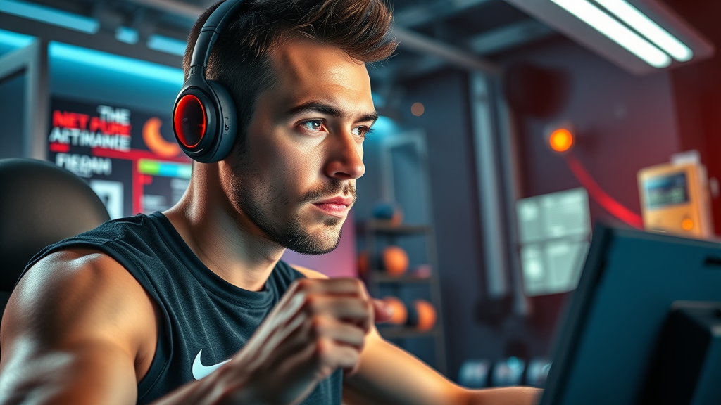 Motivated athlete during peak performance brain training session at neurofeedback clinics near me Img_Alt_Text