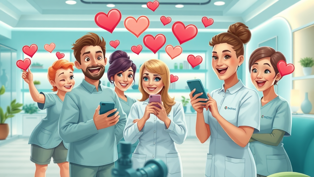 social media strategy for recession proof spa business, med spa staff recording videos and interacting with followers, vibrant modern spa setting