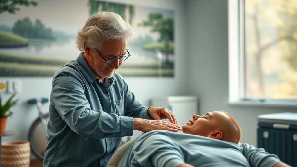 Comprehensive physical medicine solutions aiding recovery during therapy session.