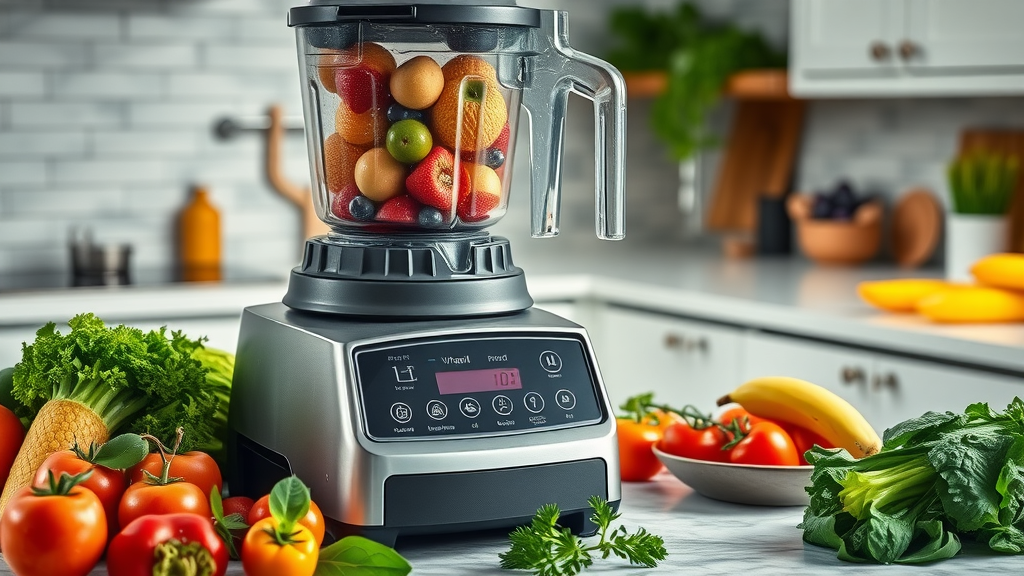 vitamix pro review advanced digital display blending green smoothie modern kitchen
