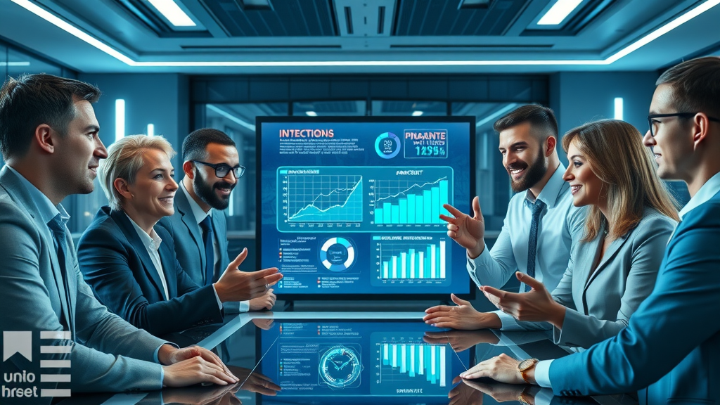 business partnerships growth and risk discussion digital charts