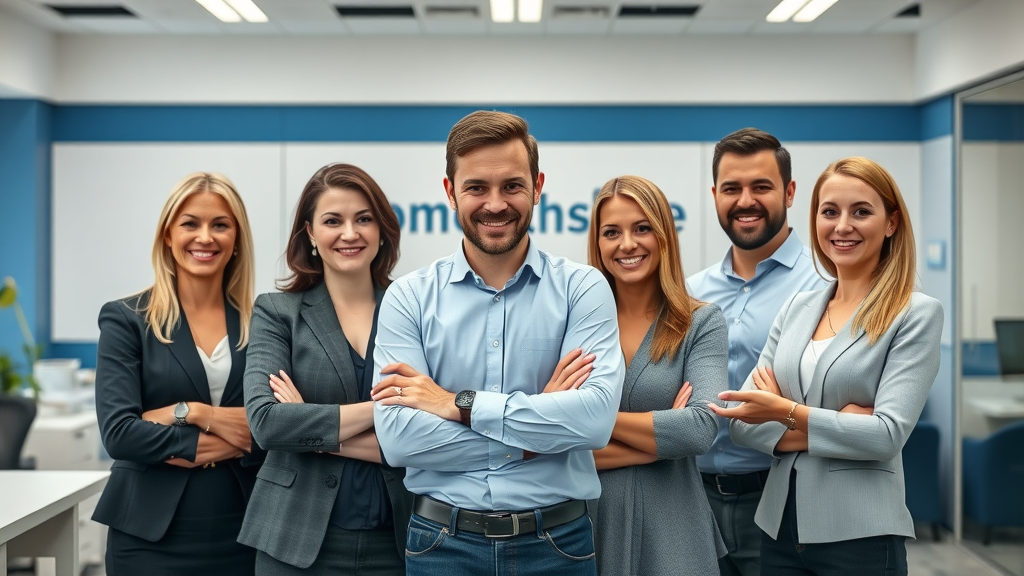 Monmouthshire Business CIC adviser team supporting business monmouthshire with expert guidance in a professional support office