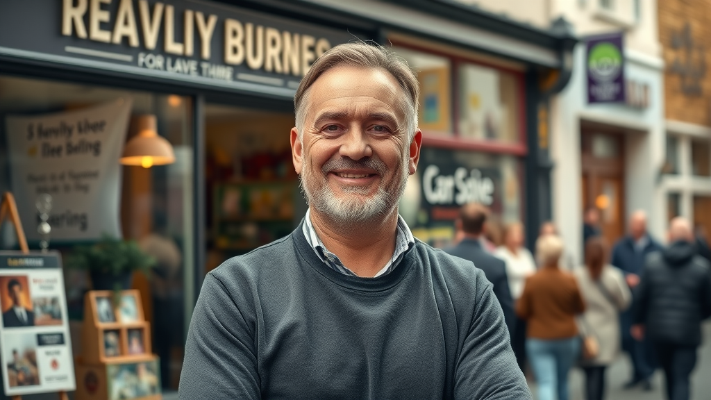 Local business owner in Monmouthshire town centre, revitalised by monmouthshiremedia business invited cic partnerships.