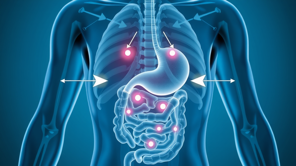 diagram showing GLP-1 effect on appetite regulation and eating behavior in the human body