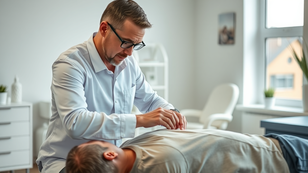 Experienced chiropractor providing spinal adjustment for neck pain treatment Niagara Falls
