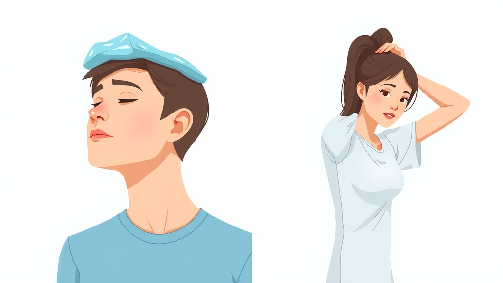 comparison of ineffective and effective neck pain relief methods, illustrated for educational clarity